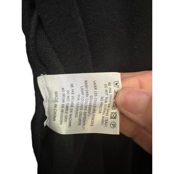 Sandro Women's Black Open Front Long Sleeve Knit Wool Cardigan Sweater Size 2 - Picture 4 of 6